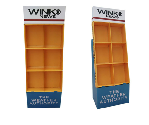 Floor Corrugated PDQ Displays with Gloss lamination 1C Offset printing